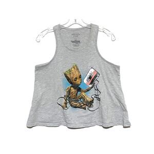 Guardians of the Galaxy Baby Groot Awesome Mix Tape Vol 2 Tank Top Juniors L